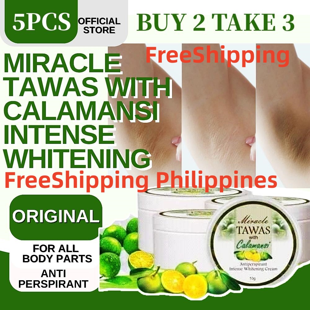 FreeShipping Philippines BUY 2 TAKE 3=5pcs Miracle Tawas Calamansi Cream Whitening antiperspirant cream