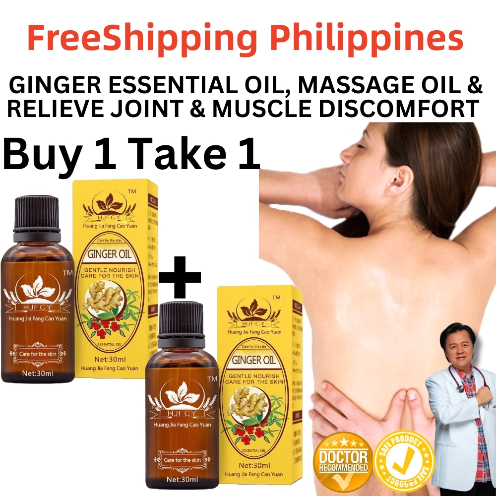 FreeShipping Philippines BUY 1 TAKE 1 30ML Ginger Essential Oil Ginger Massage Oil Body Oil Body & Massage Oil