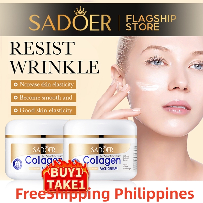 FreeShipping Philippines  BUY 1 TAKE 1 SADOER Bone collagen moisturizing Anti wrinkle face cream 100g