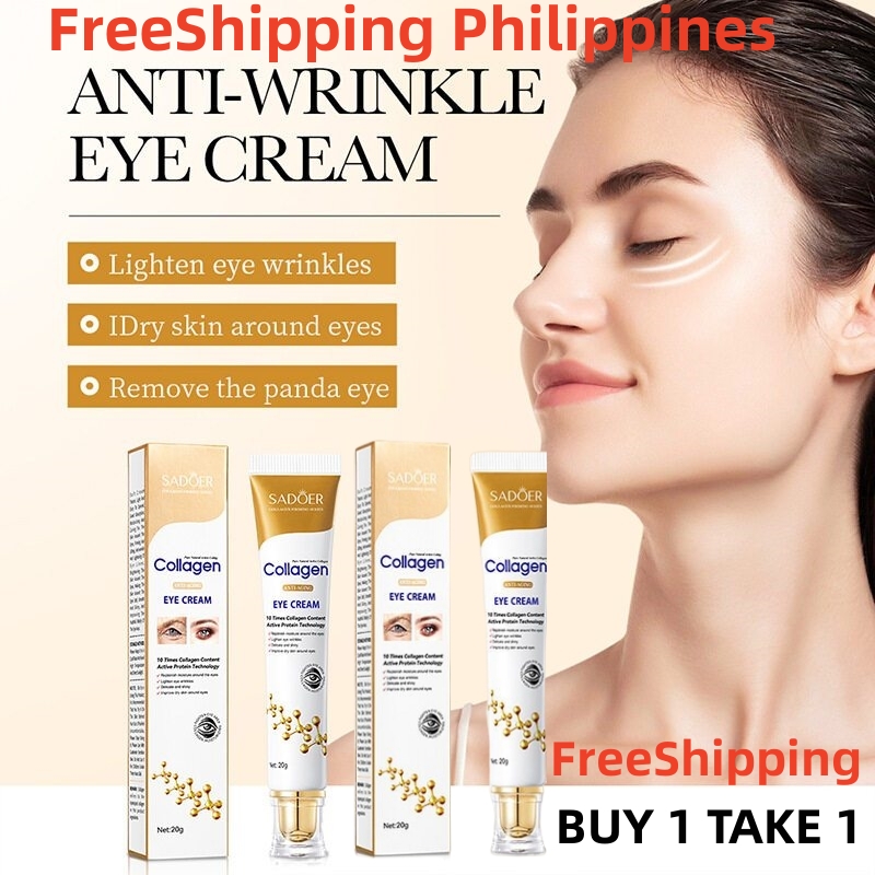 FreeShipping Philippines  BUY 1 TAKE 1 Collagen Eye Cream for Dark Circle Eyebags Remover Wrinkle Removal Dark Circles Anti Aging Eye Care