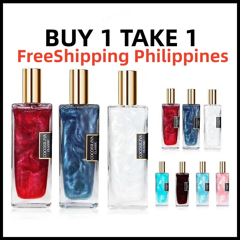 FreeShipping Philippines  BUY 1 TAKE 1 Perfume Colorful Men's Shimmer Body Mist Perfume Long Lasting Original 65ml For Men