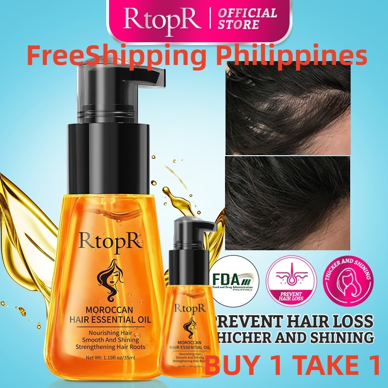 BUY 1 TAKE 1 RtopR FDA Moroccan Prevent Hair Loss Product Hair Growth Essential Serum Easy To Carry Hair Care Nursing 35ml Both Male And Female Can Use FreeShipping Philippines