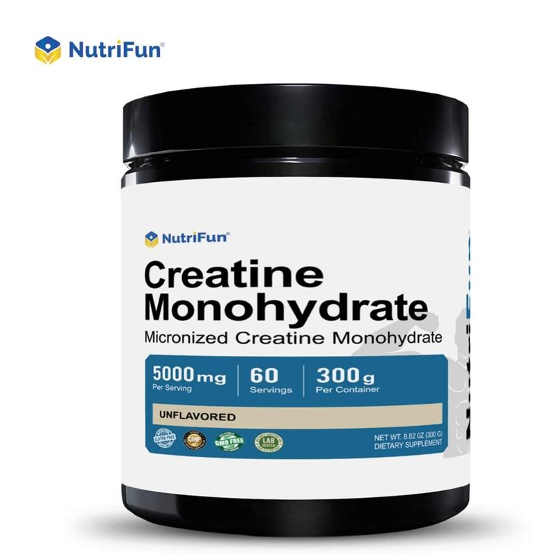 【Nationwide shipping】Creatine Monohydrate Powder 100% Pure 300 Grams 60 Servings Micronized Powder Essentials Unflavored