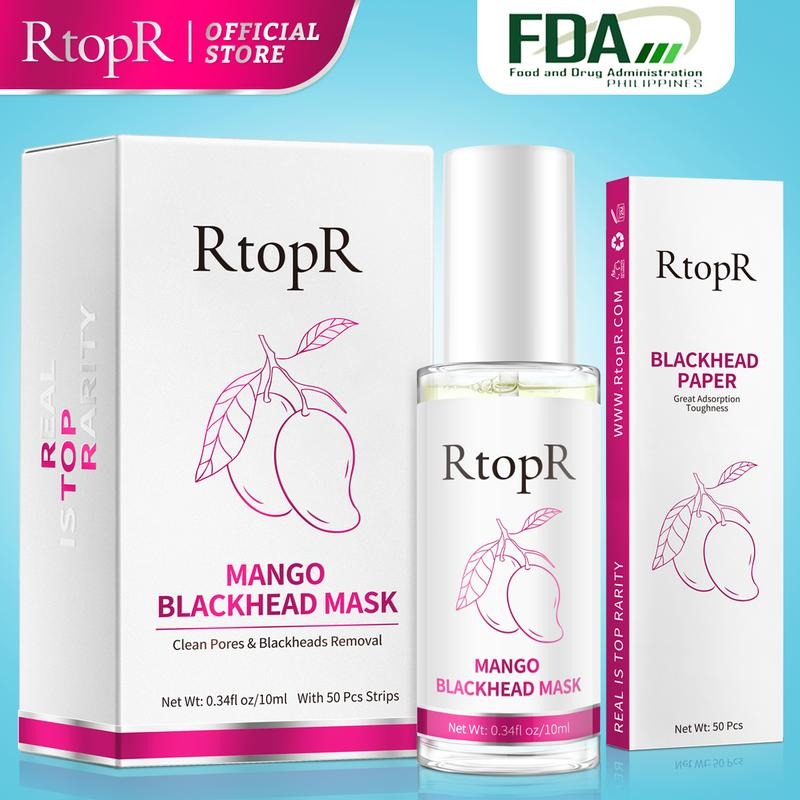 【Nationwide shipping】Mango Blackhead Remover Mask 10ml+50pcs Deep Cleans Pores Skincare Peeling Off Nose Mask Facial mask Shrink Pores Serum  Brush Comfort