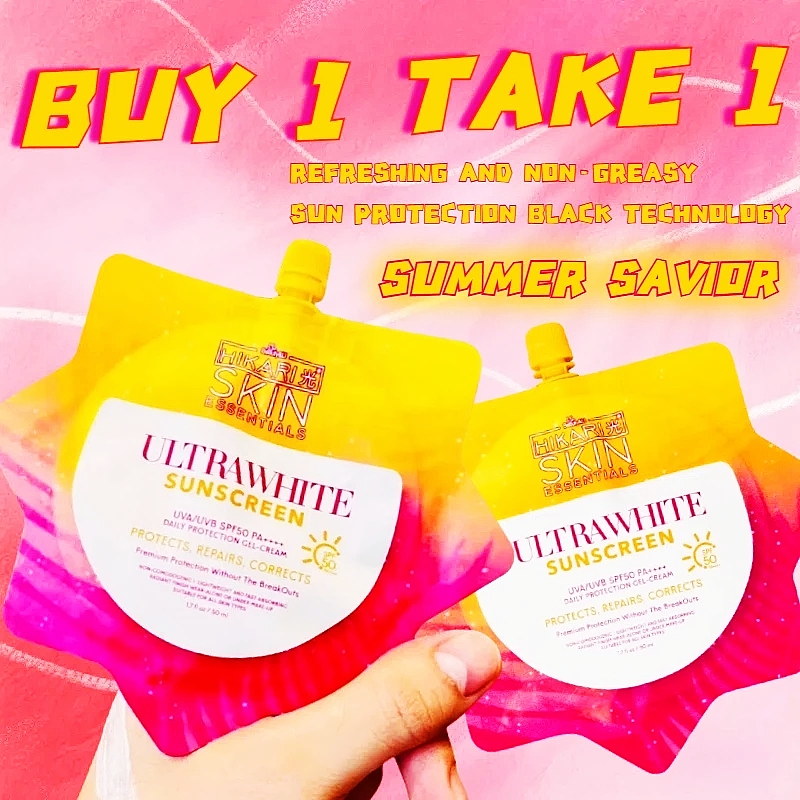 Freeshipping BUY 1 TAKE 1 Hikari Ultra White Sunscreen with SPF50 PA++++ Protection 50ml FreeShipping