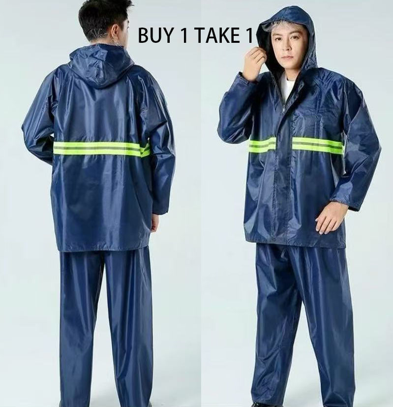 Freeshipping BUY 1 TAKE 1=2SET Waterproof Motorcycle Terno Raincoat with reflector Rainsuit