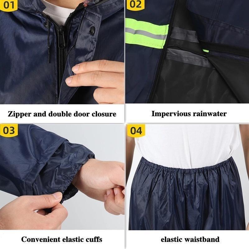 Freeshipping BUY 1 TAKE 1=2SET Waterproof Motorcycle Terno Raincoat with reflector Rainsuit