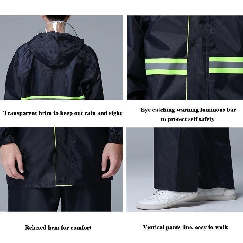 Freeshipping BUY 1 TAKE 1=2SET Waterproof Motorcycle Terno Raincoat with reflector Rainsuit