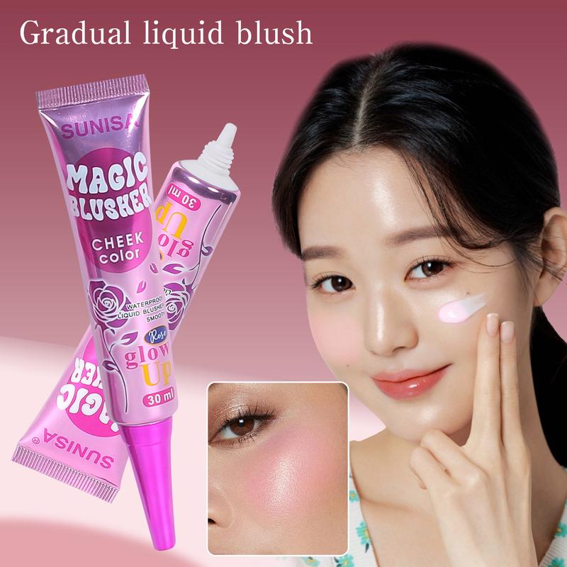FreeShipping『BUY 1 TAKE 2』Sunisa Waterproof Magic Blusher Cheek Color Long Lasting Liquid Blusher Makeup Cosmetic 3*30ml