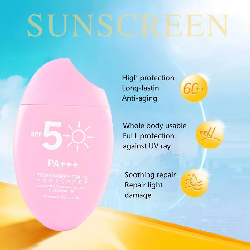 FreeShipping [Buy 1 Free 1]  SPF50+++ Facial Sunscreen Sun Protection Comfortable Skin Care Waterproof Long-lasting Facial Body Skin 50ml All Skin Types SPF50 • 3-in-1 Sunscreen Sunscreen Moisturizer 