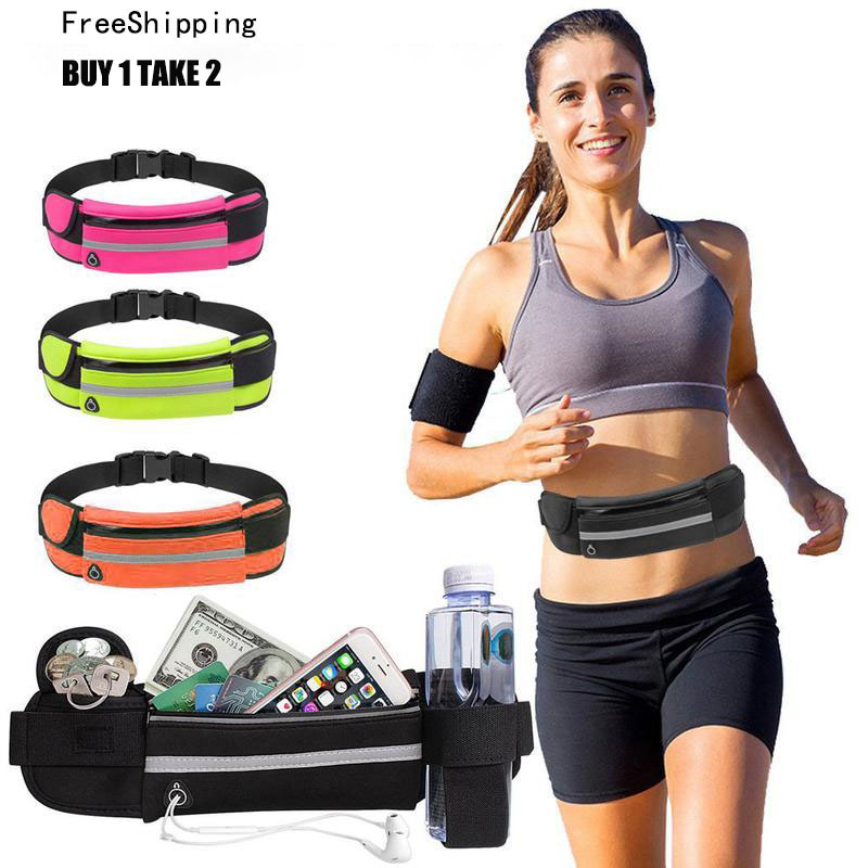 FreeShipping BUY 1 TAKE 2 Sports Waist Pack Outdoor Fitness Running Waist Pack Waterproof Anti-theft Cell Phone Portable Waist Pack