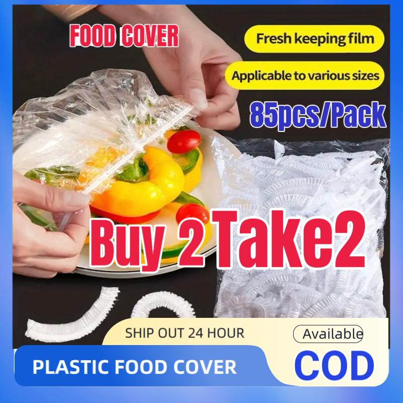 FreeShipping【BUY 2  TAKE 2】100PCS Disposable Bowl Cover Elastic Food Storage Plastic Cover Stretchable Food Cover Bowl Cover Reusable for Leftover