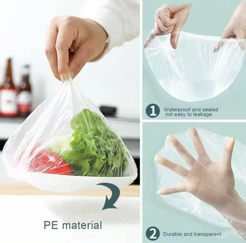 FreeShipping【BUY 2  TAKE 2】100PCS Disposable Bowl Cover Elastic Food Storage Plastic Cover Stretchable Food Cover Bowl Cover Reusable for Leftover