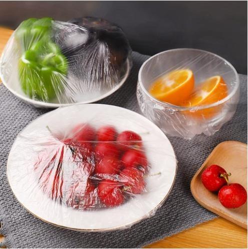 FreeShipping【BUY 2  TAKE 2】100PCS Disposable Bowl Cover Elastic Food Storage Plastic Cover Stretchable Food Cover Bowl Cover Reusable for Leftover