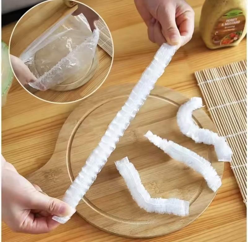 FreeShipping【BUY 2  TAKE 2】100PCS Disposable Bowl Cover Elastic Food Storage Plastic Cover Stretchable Food Cover Bowl Cover Reusable for Leftover