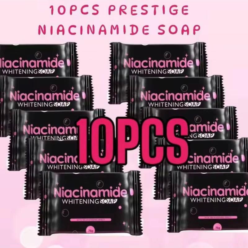 FreeShipping 10PCS Prestige NIACINAMIDE WHITENING SOAP ACNE ANDOILY SKIN,DRY SKIN,DARK SPOT Body CareBody Wash Cleansing ComfortCleanser SkinRepair Skin Care