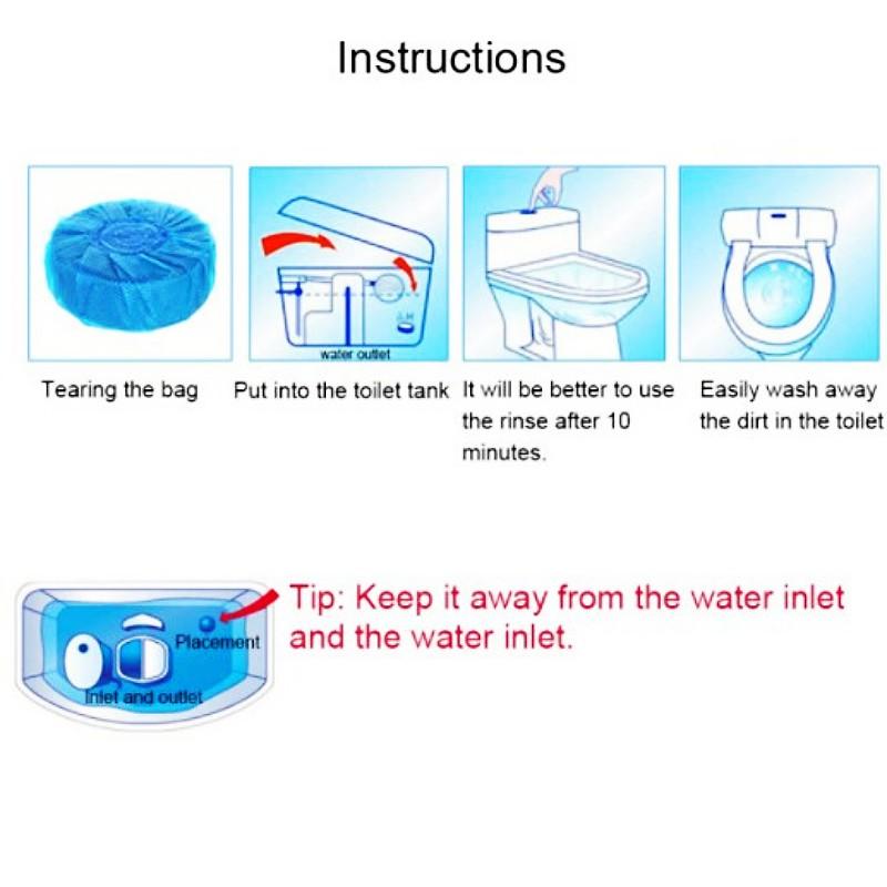 FreeShipping BUY 2 TAKE 3=50PCS Blue Soap Cleaner  Toilet Cleaner Bubble Deodorant Cleaning Toilet Flush