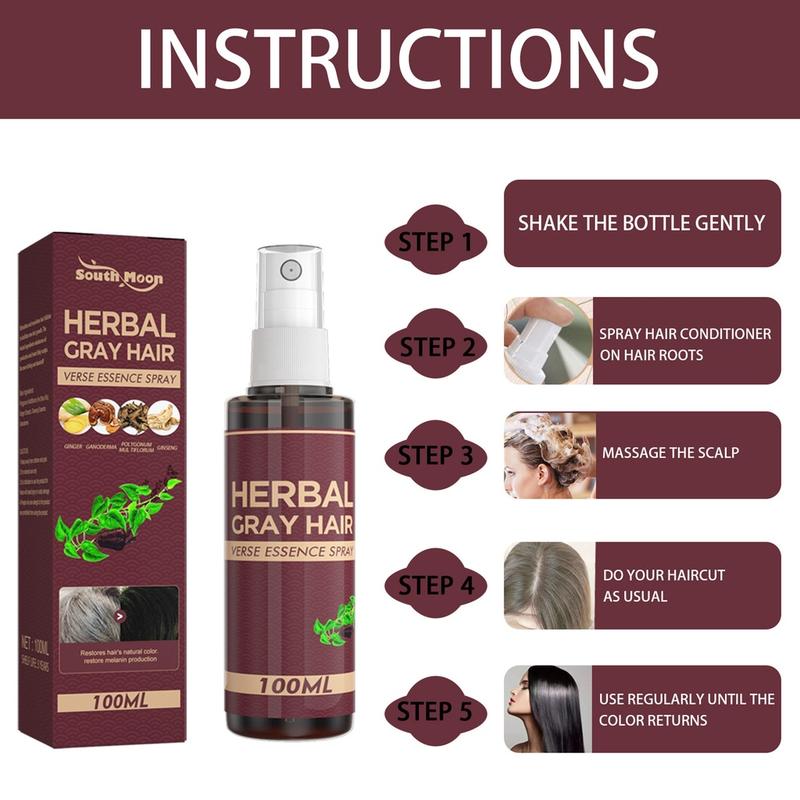  FreeShipping BUY 1 TAKE 1 Natural Color Spray Herbal Treatment Tonic Essence Spray Organic