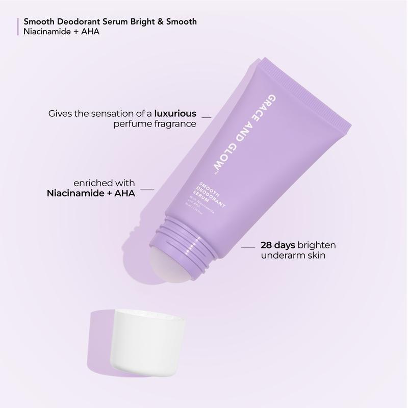 FreeShipping Grace and glow smooth deodorant serum roll on-underarm fragrance with niacamide