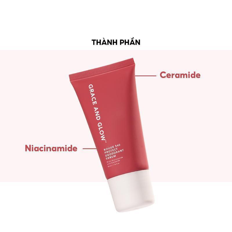FreeShipping Grace and glow smooth deodorant serum roll on-underarm fragrance with niacamide