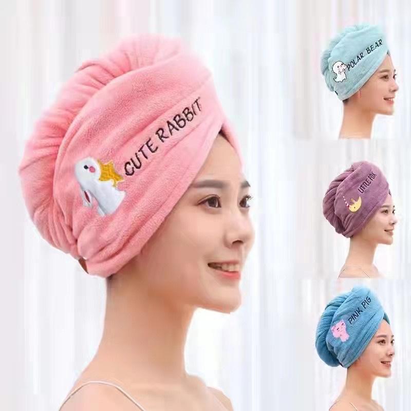 FreeShipping BUY 1 TAKE 2 Hair Turban Quick Dry Hair Cap Hair Towel Head Wrap Shower Cap Bath Towel
