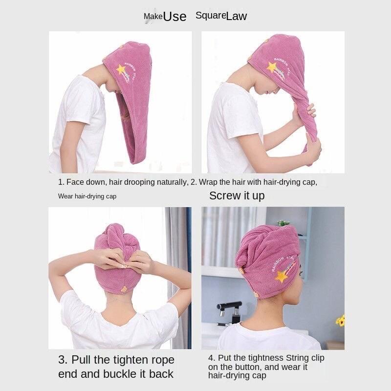 FreeShipping BUY 1 TAKE 2 Hair Turban Quick Dry Hair Cap Hair Towel Head Wrap Shower Cap Bath Towel