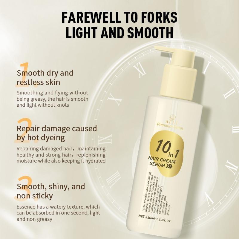 Freeshipping【BUY 1 TAKE 1】AFAJ 10 in 1 Hair Serum 210ml Leave-in Hair Mask Multi-Effect Nourishment and Repair, Smooth Frizz, Shiny and Smooth Suitable For Healthy or Damaged Hair