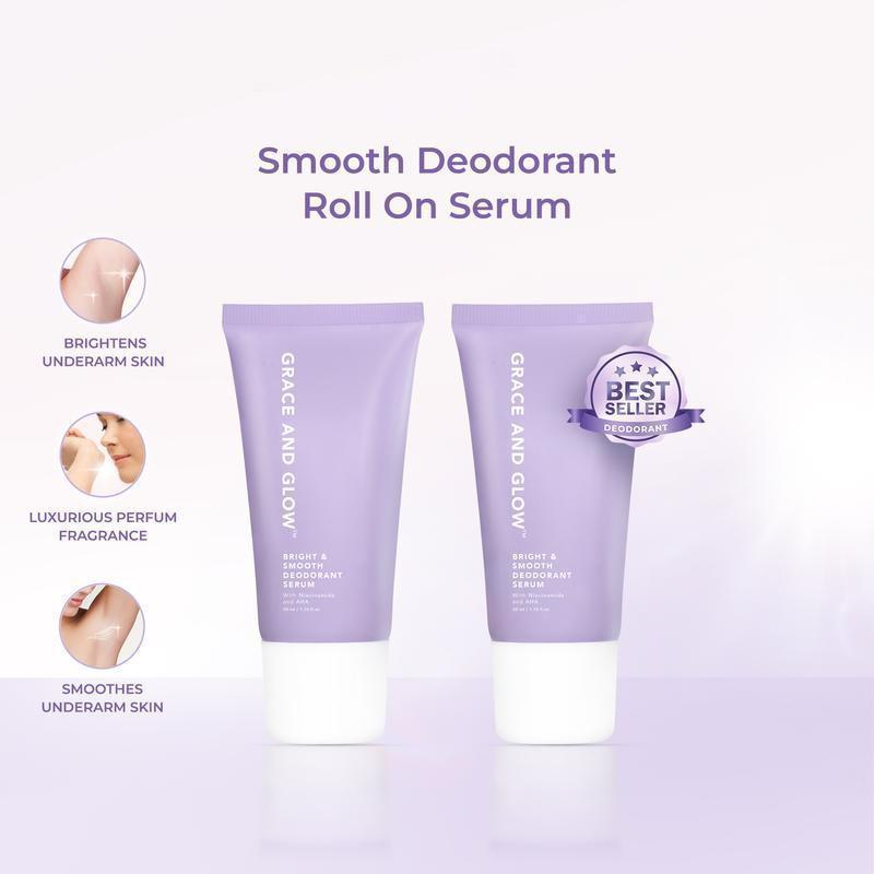 FreeShipping BUY 1 TAKE 2 Grace and glow smooth deodorant serum roll on-underarm fragrance with niacamide