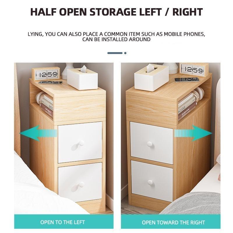 FreeShipping EXINHOME Bedside Table Modern Bedroom Wall Side Mini Simple Small Cabinet with Drawer Cabinet