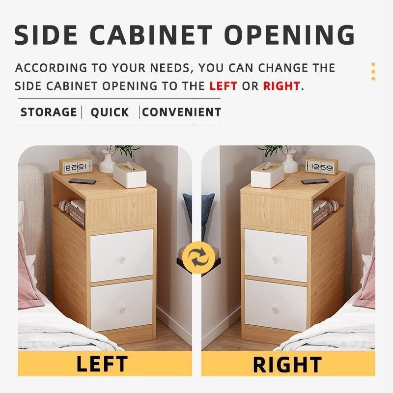 FreeShipping EXINHOME Bedside Table Modern Bedroom Wall Side Mini Simple Small Cabinet with Drawer Cabinet