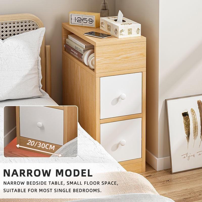 FreeShipping EXINHOME Bedside Table Modern Bedroom Wall Side Mini Simple Small Cabinet with Drawer Cabinet