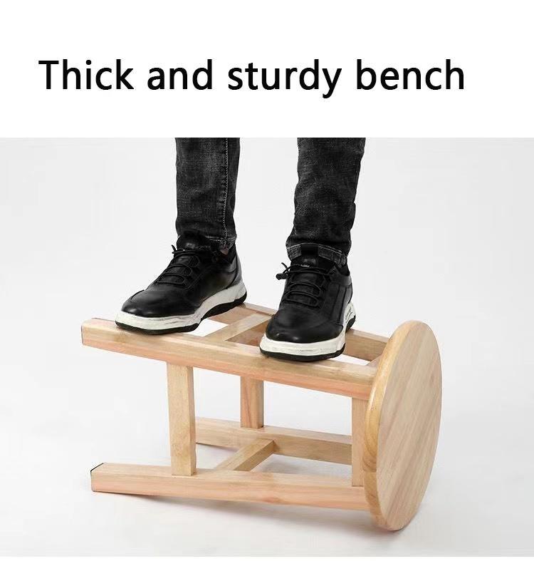 FreeShipping Solid Wood Milk Tea Stool Household High Chair Nordic Log Stool Solid Wood Bar Stool Free Non-slip Mat