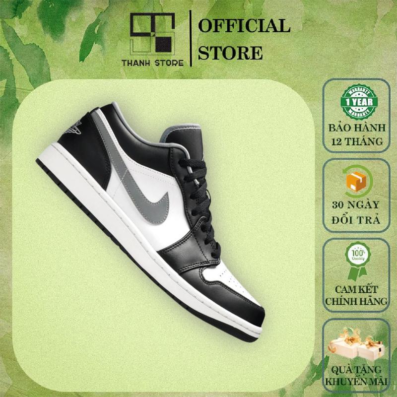 [CHÍNH HÃNG] Giày Thể Thao Nam Nữ Trắng Giày Nike Air Jordan 1 Low ‘Smoke Grey V3’ 553558-040 _ hàng xuất khẩu thời trang - Sneaker Sport - NAJ1BM