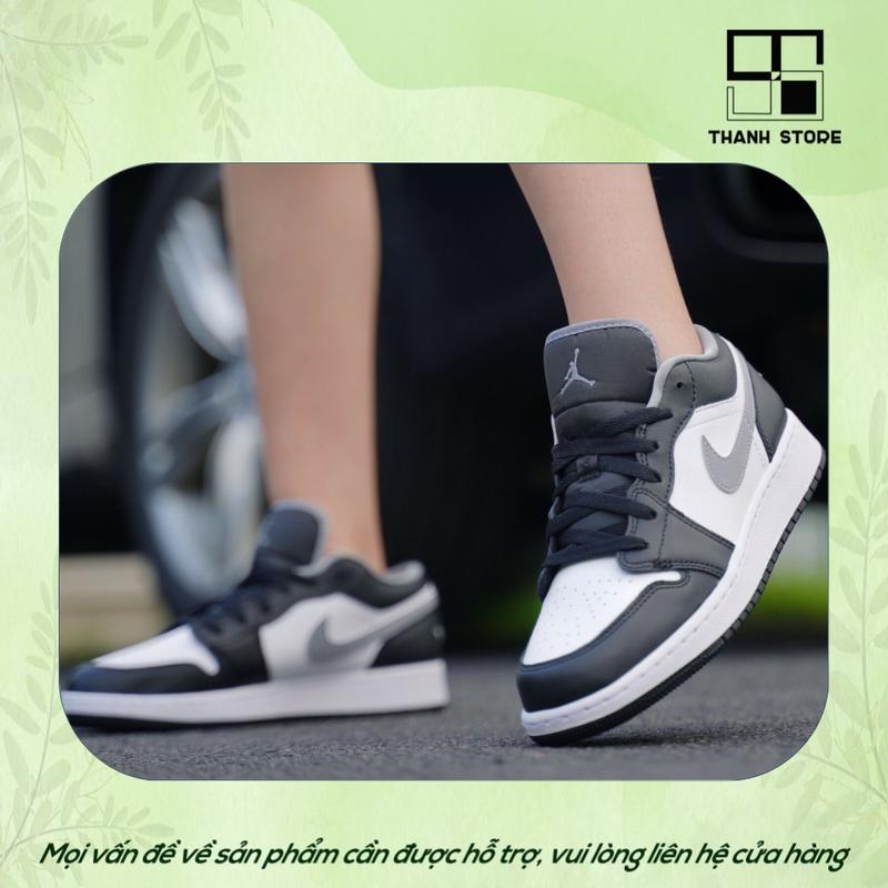 [CHÍNH HÃNG] Giày Thể Thao Nam Nữ Trắng Giày Nike Air Jordan 1 Low ‘Smoke Grey V3’ 553558-040 _ hàng xuất khẩu thời trang - Sneaker Sport - NAJ1BM