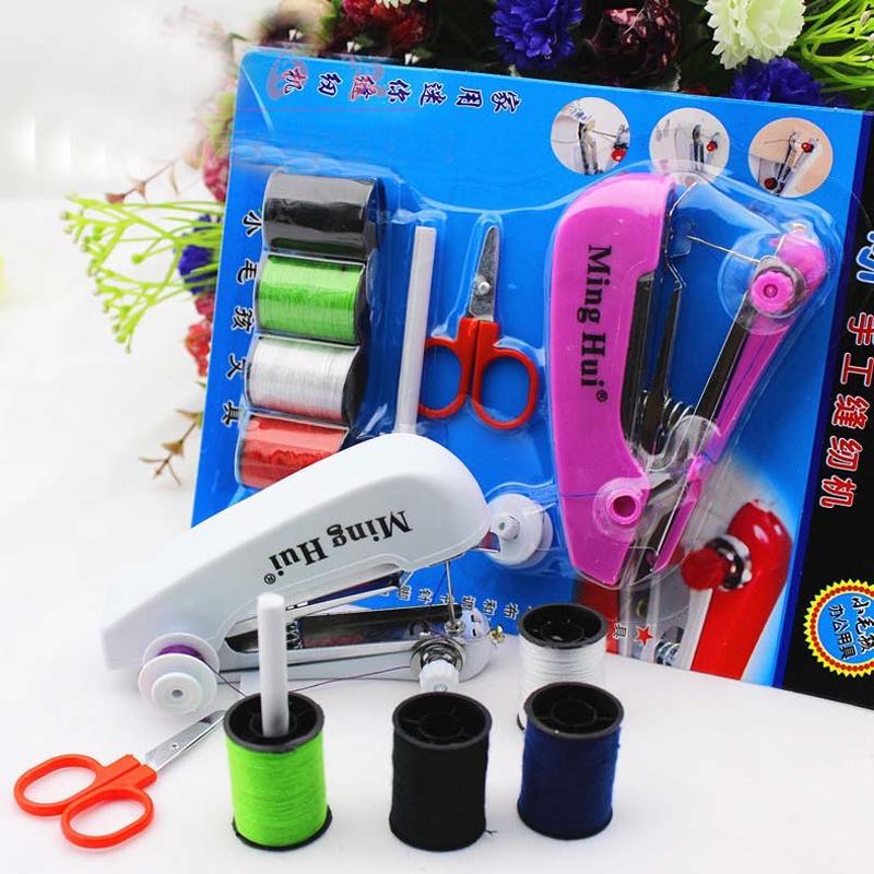 FreeShiping Mini manual sewing machine easy to carry at home and travel Multi functional mini portable sewing machine